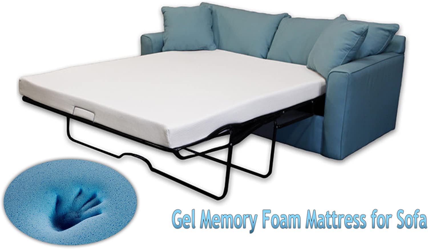 Vibe Colchón de espuma viscoelástica para sofá cama | Colchón de repuesto  para sofá cama tamaño matrimonial y sofá cama