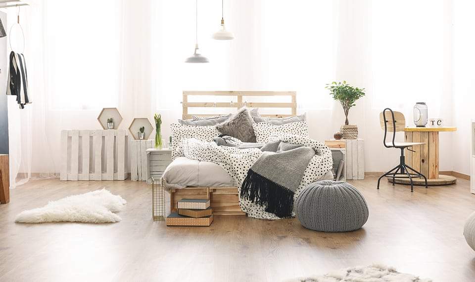 Gel Memory Foam Mattress in Light Room with Blankets | Dynasty Mattress
